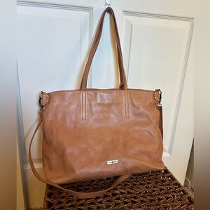 Lucky Brand brown leather tote with matching coin purse *PROJECT BAG*